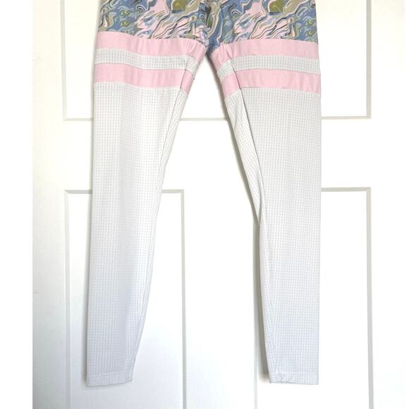 Noire Blanc Cali Marble Scrunch Legging Women’s M Activewear Gym Workout - Picture 7 of 10